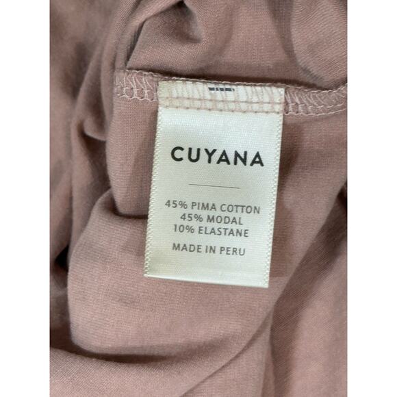 Cuyana Maxi Dress Women XL Rosy Pink Pima Cotton Stretch Flowy Minimal Neutral - Picture 9 of 10